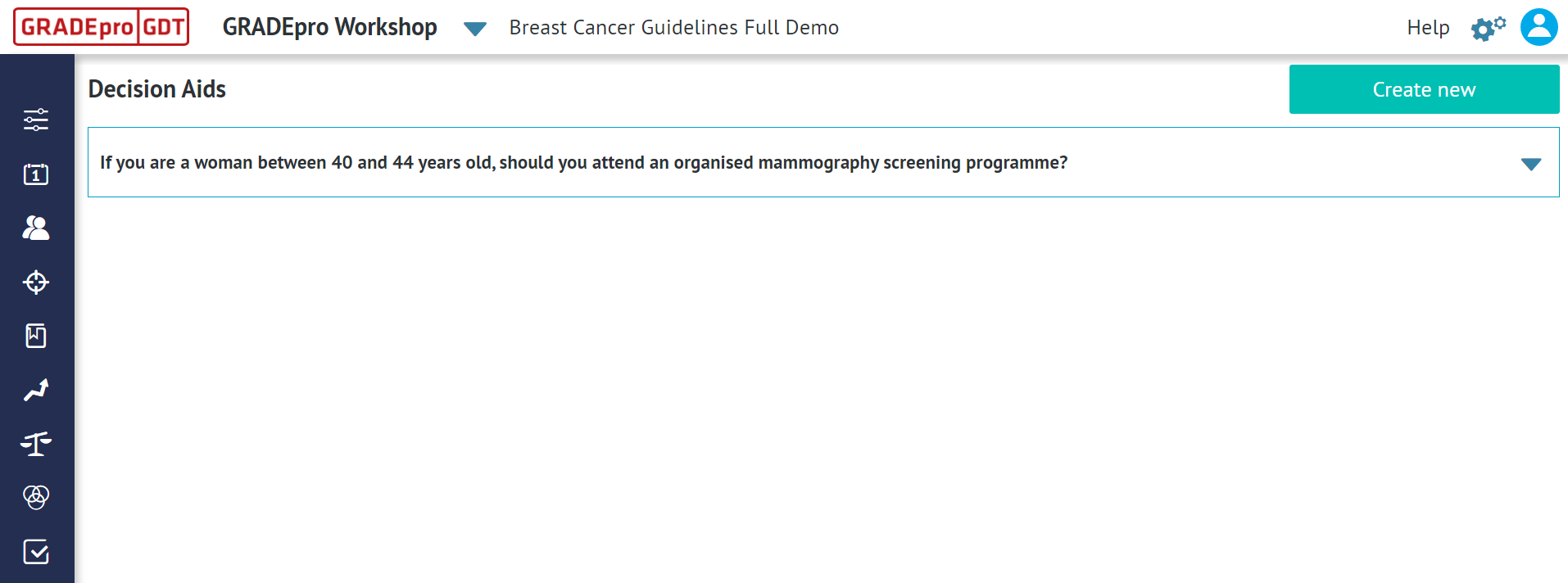 screenshot from 'Decision Aids' section 