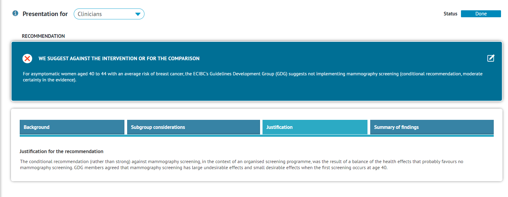 exemplary auto-populated presentation template easily exported and disseminated