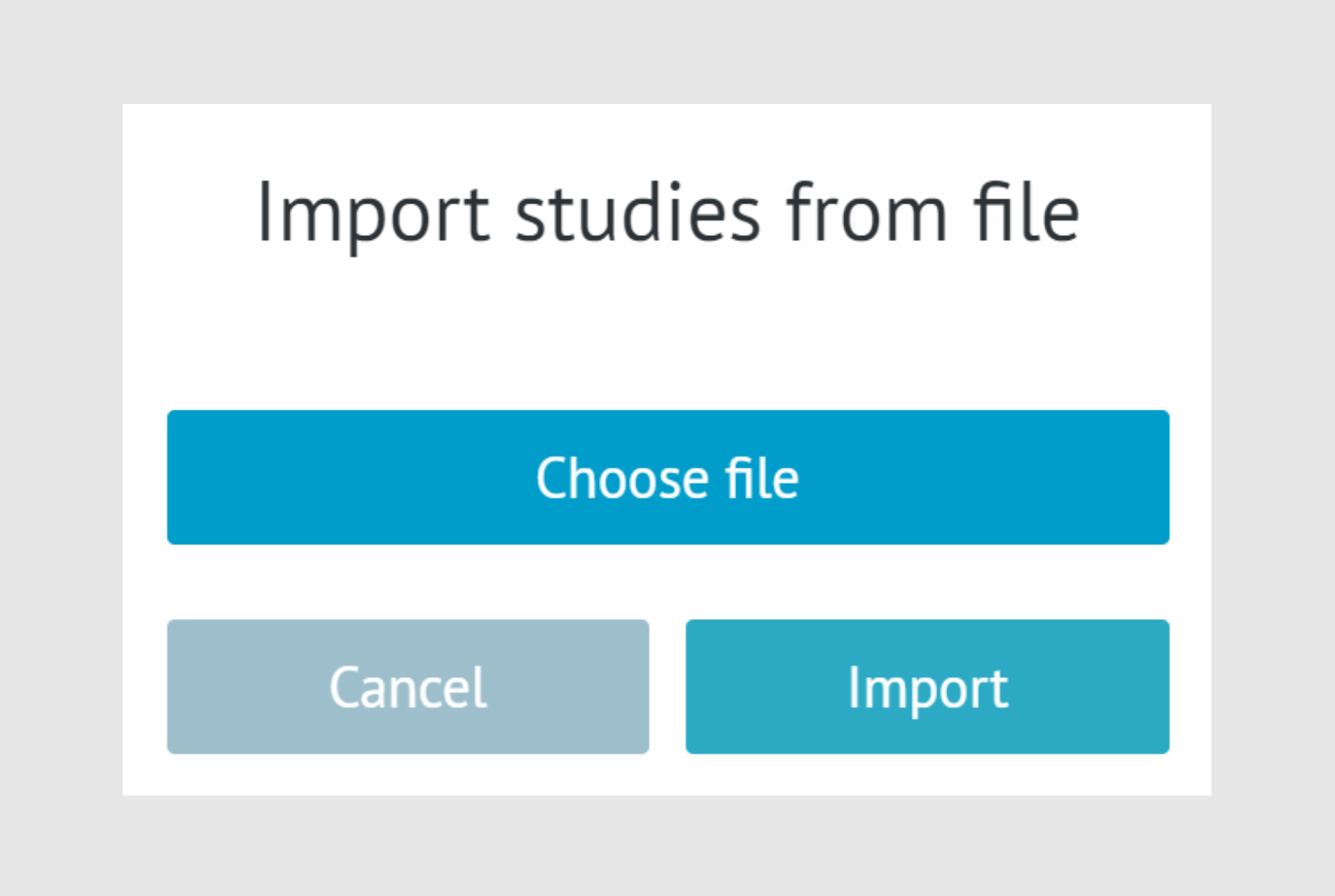 separate window for selecting file in EndNote XML format