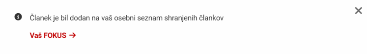 Shranjevanje članka v Finance