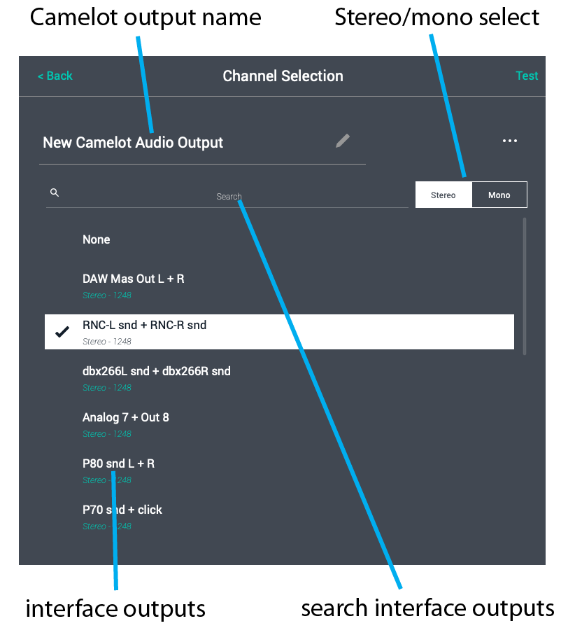 Figure 06 Channel Selection panel