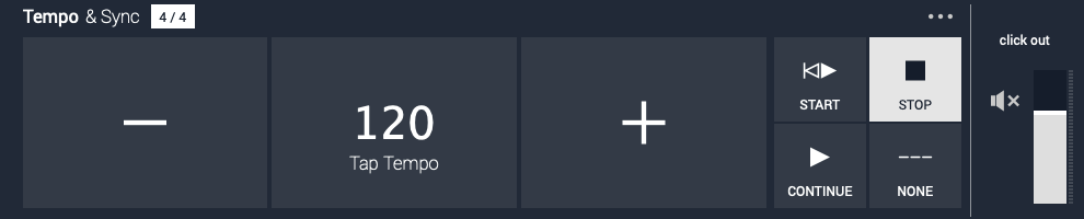 Figure 17 Tempo and Sync audio output