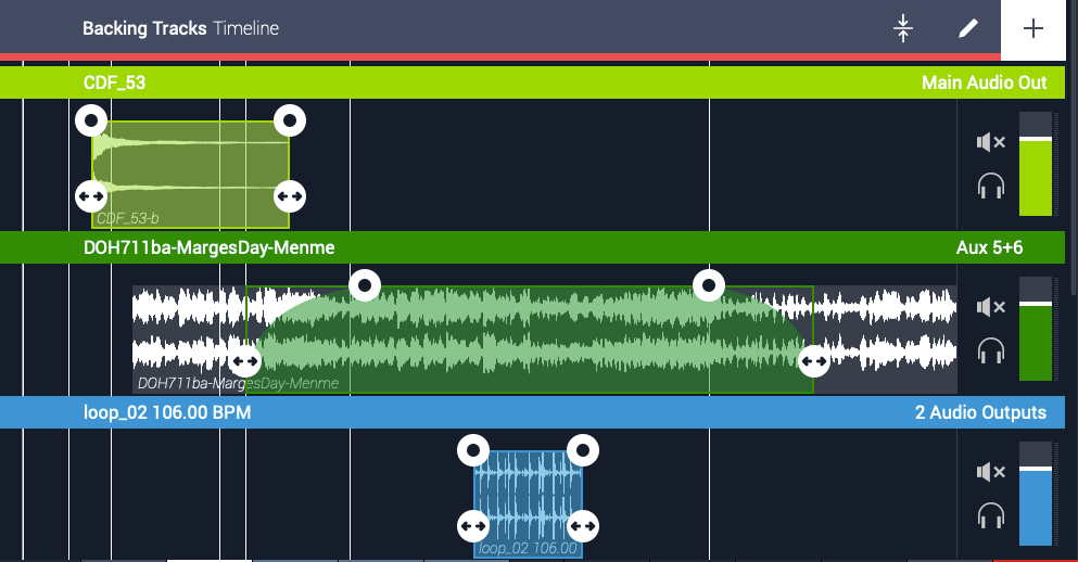 Figure 16 Backing Tracks audio outputs