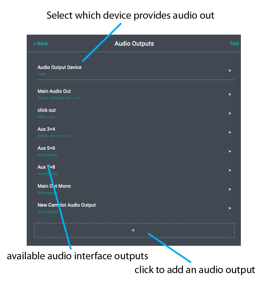 Figure 05 Audio Output panel