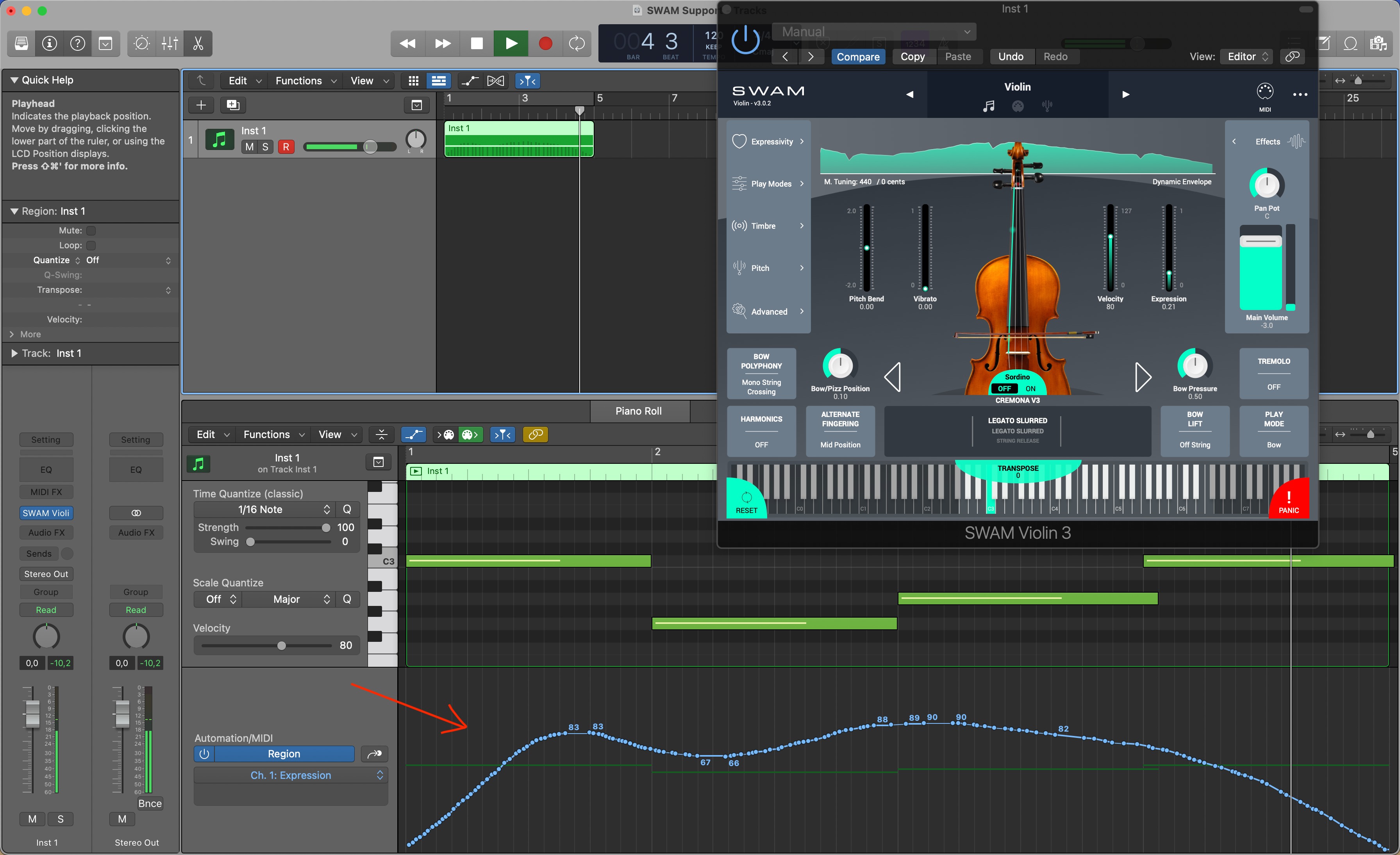 Draw Expression curve