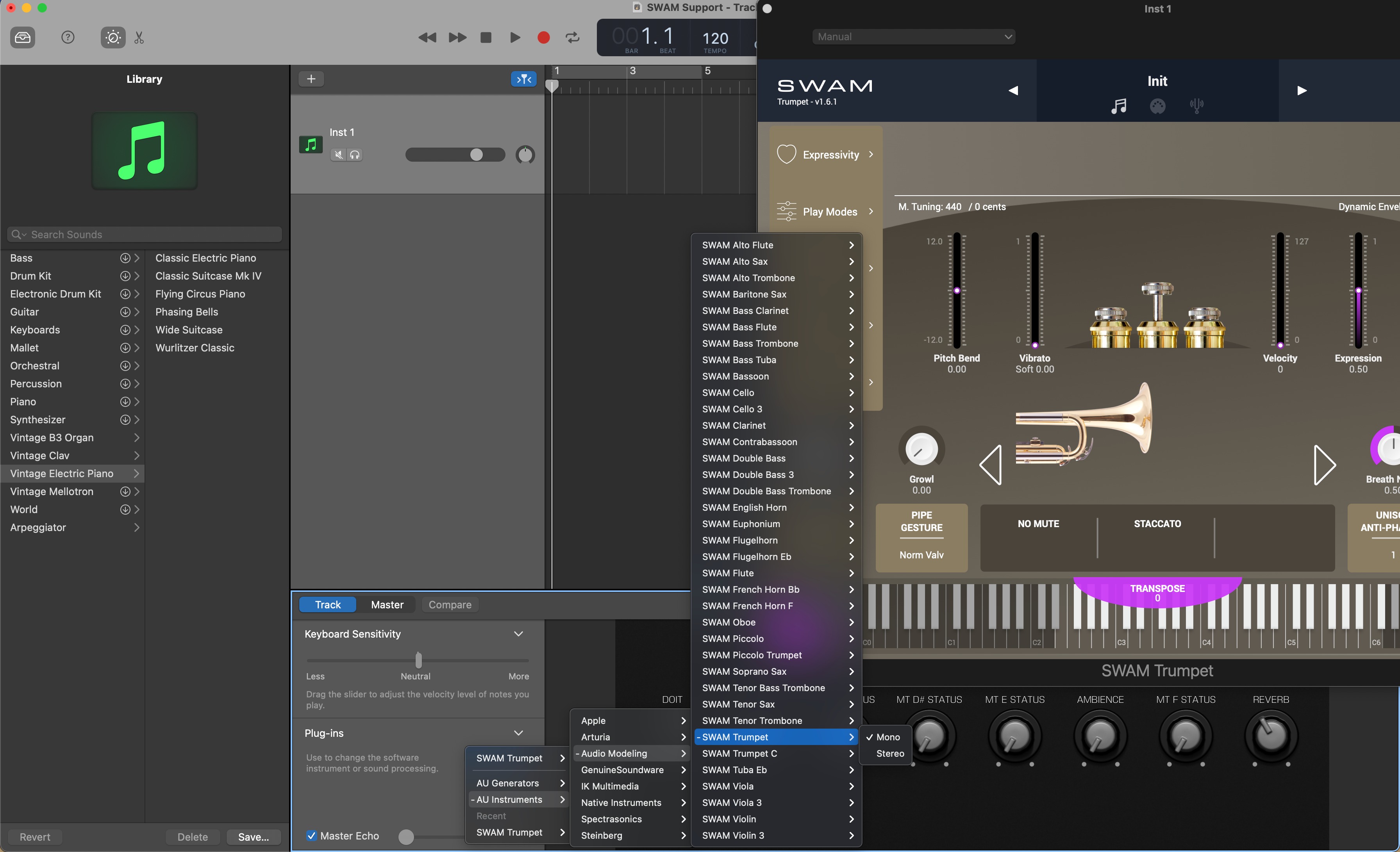 Adding SWAM instruments