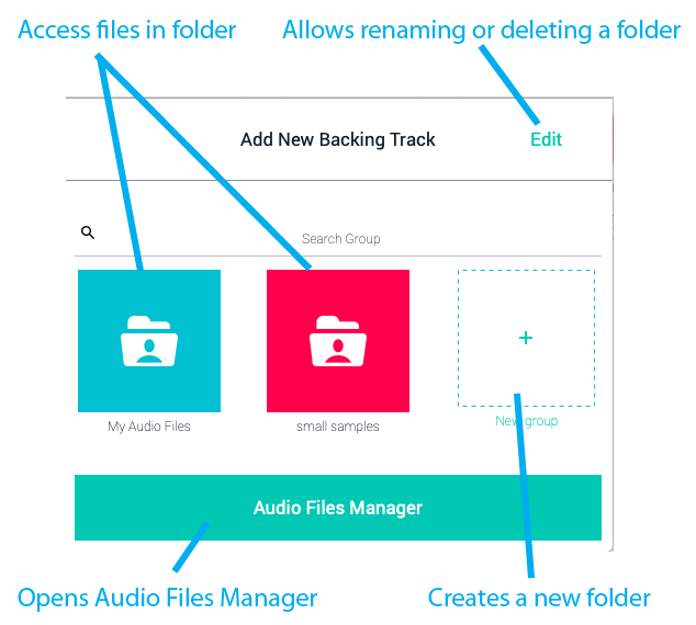 Figure 07 Add New Backing Track panel