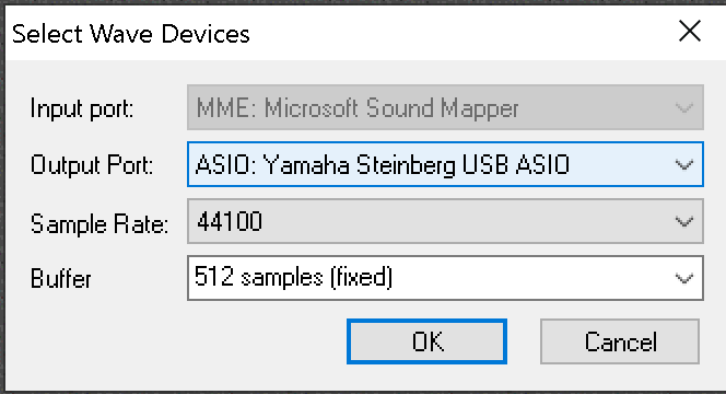 Configure an ASIO driver