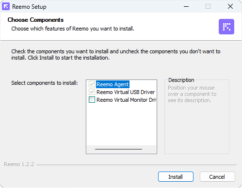 Assistant d’installation de l’Agent Reemo sur Windows