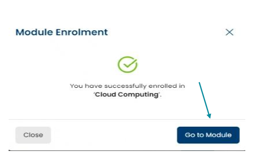 Enrol confirmation message