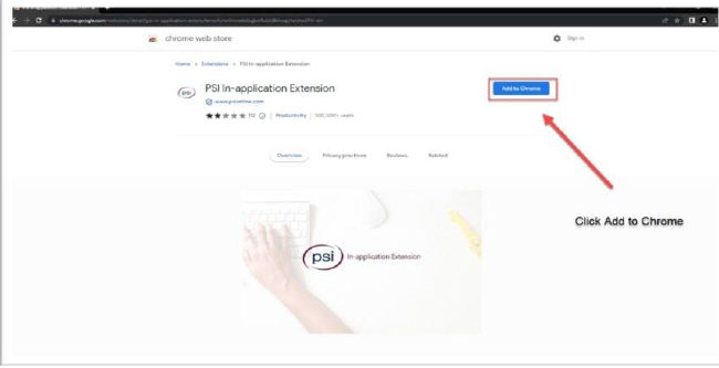 Add to Chrome option