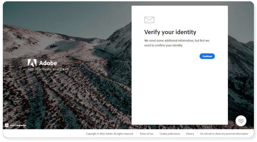 Identify Verification Screen