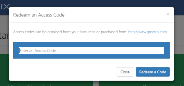 Redeem an Access Code Image