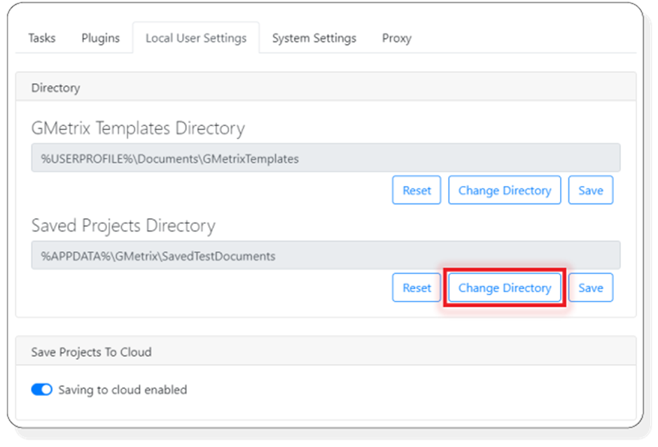 Change Directory Location