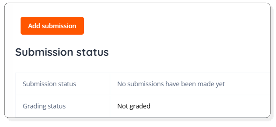 Add Submission Area on Moodle