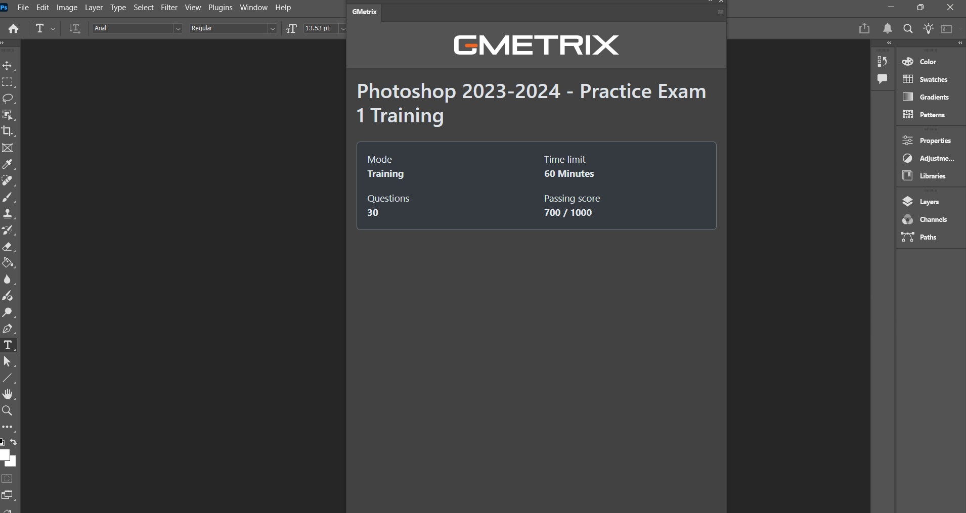 Image showing that the Start Exam button is missing