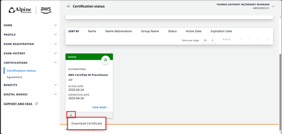 Where to download cert