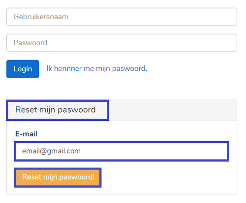 mycodabox paswoord reset valideren