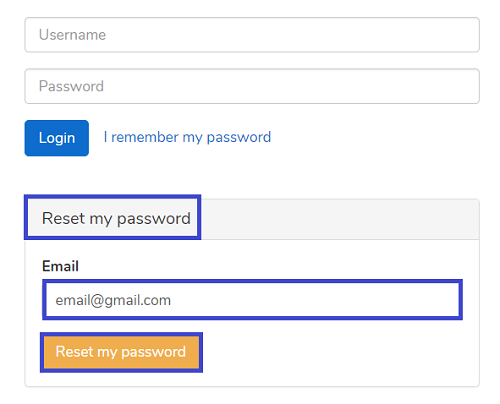 confirmation of CodaBox password reset