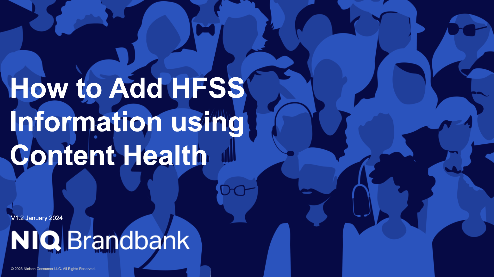 How to Add HFSS Information using Content Health User Guide NIQ Brandbank