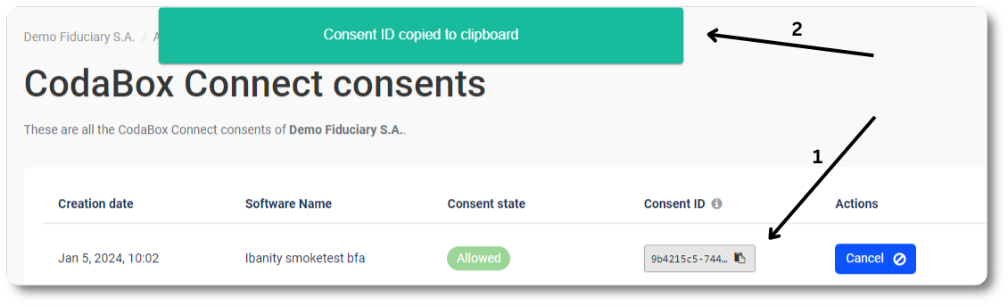 Consent ID copied