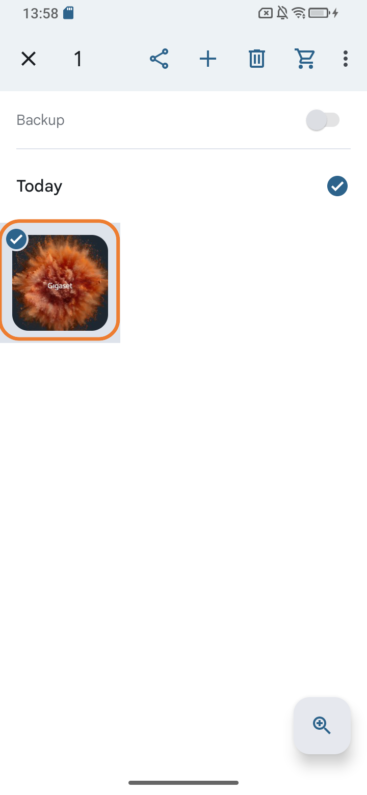 screenshot from folder containing Select (hold) desired image