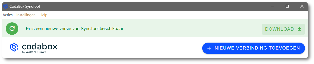 Nieuwe versie update SyncTool