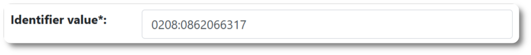Identifier value - Peppol directory