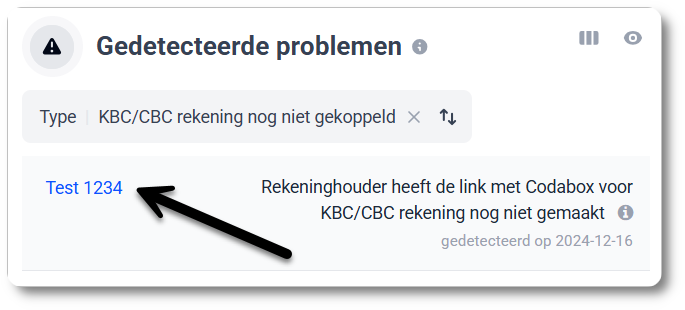 Dashboard KBC koppeling