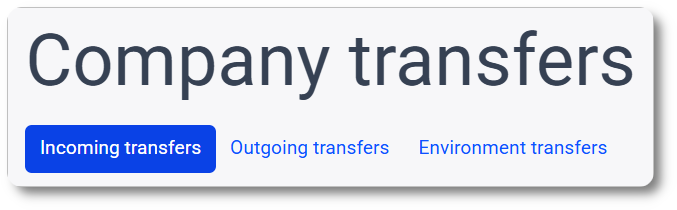 Access the status of the different transfer types available via MyCodabox