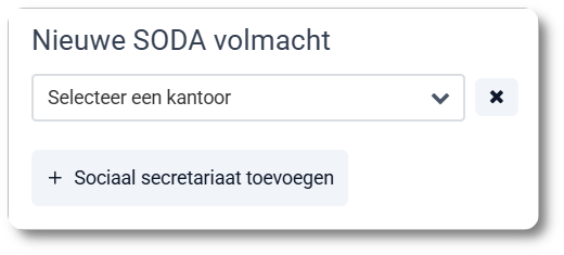 De SODA-dienst aanvragen of overzetten