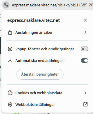 inställningar för popup-fönster