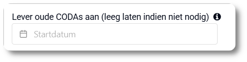 De terugzending van CODA aanvragen via MyCodaBox