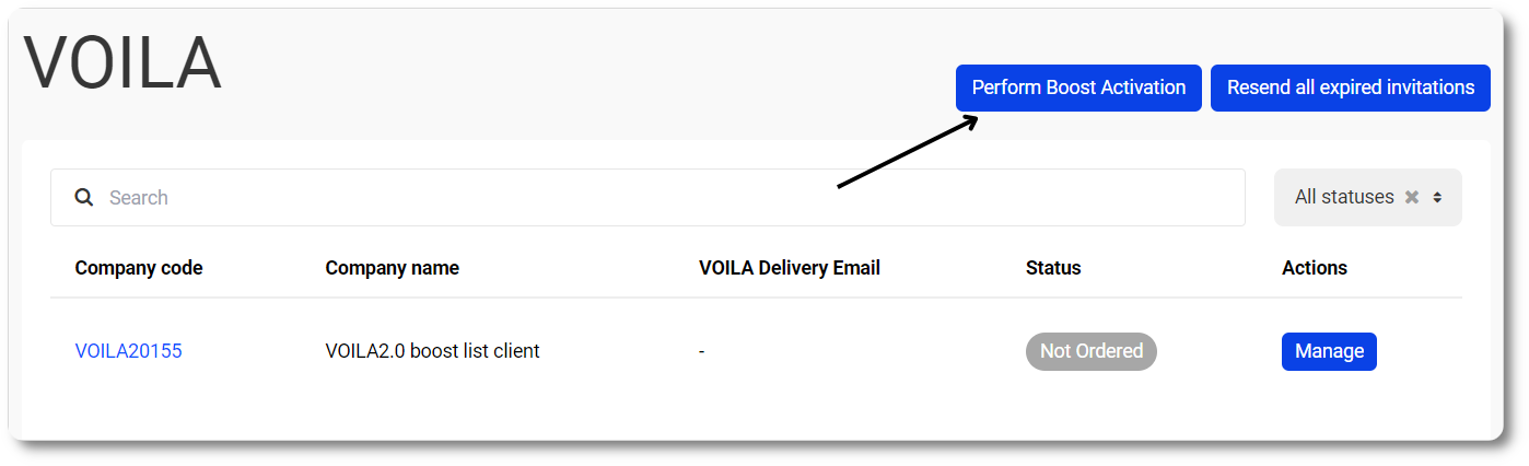 Activate VOILA via Boost in MyCodabox