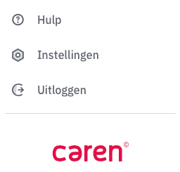 Extra menu op groot scherm