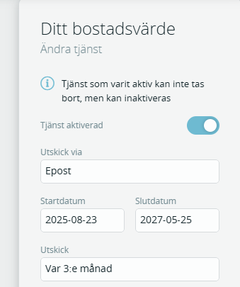 Avsluta värdebevakare
