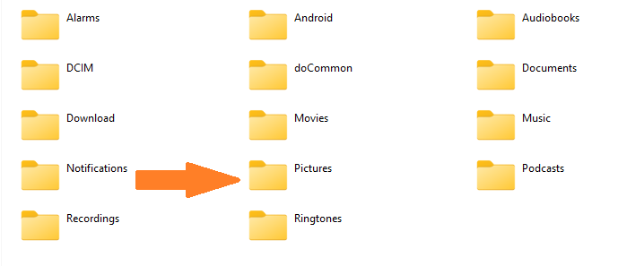 Screenshot of the folders you find when you open the drive