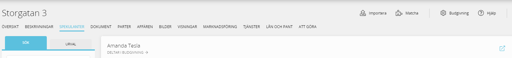 importera kontakter från spekulantlista