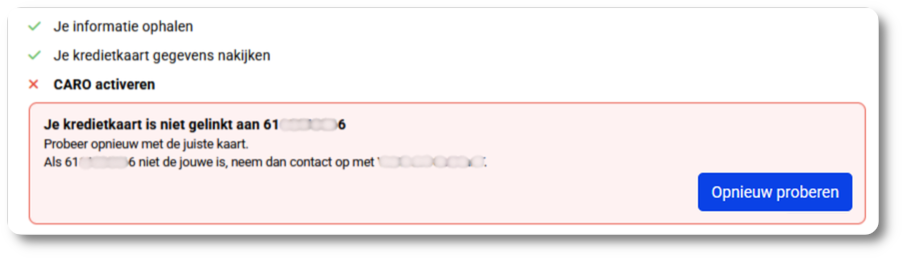 Verkeerde klantenreferentie