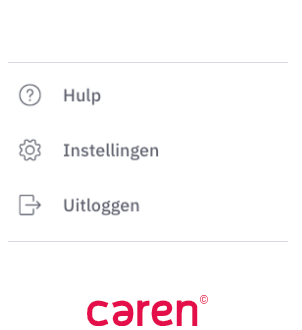 Instellingen in Caren op computer