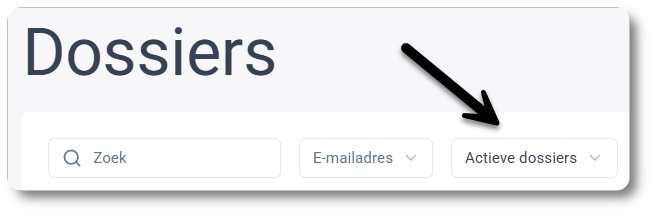 Dossiers filteren
