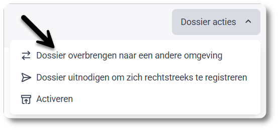 Een gearchiveerd dossier naar een andere omgeving verplaatsen