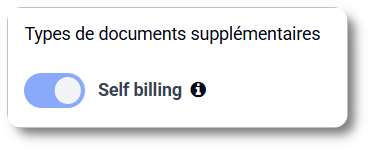 VOILA self billing : désactiver l'envoi des factures self billing
