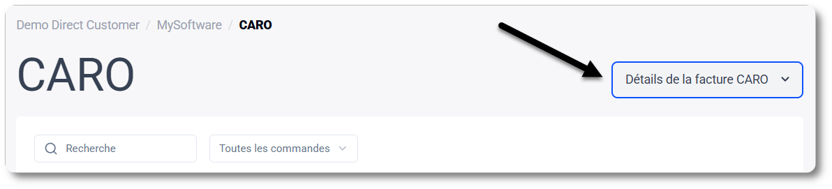 Télécharger les détails de la facture CARO