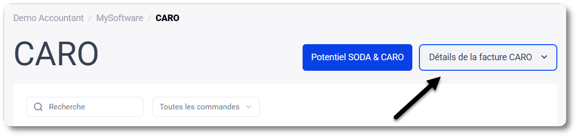 Télécharger les détails de la facture CARO