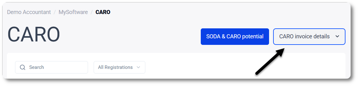 Download CARO invoice details