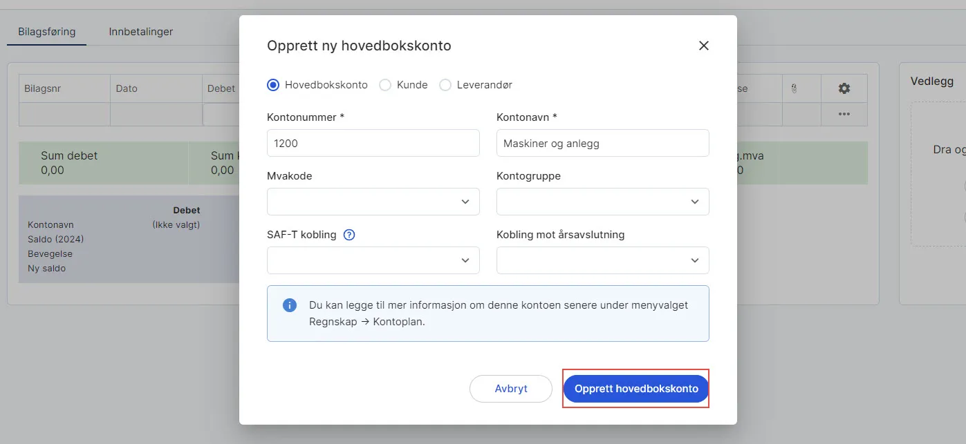 CS.Opprette hovedbokskonto fra bilagsføring 2.UM.jpg