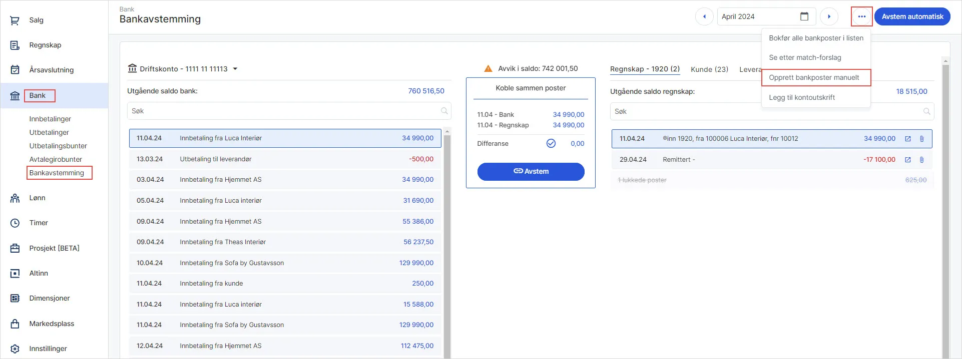CS.Opprette bankposter manuelt 1UM.jpg