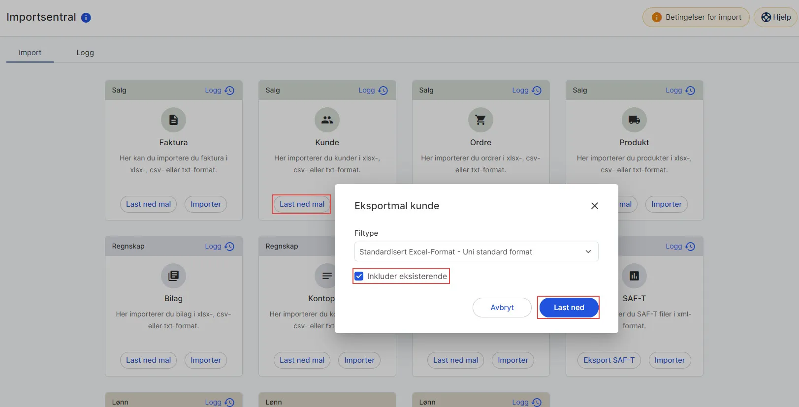 CS.Eksportere data via importsentral.UM.1.jpg