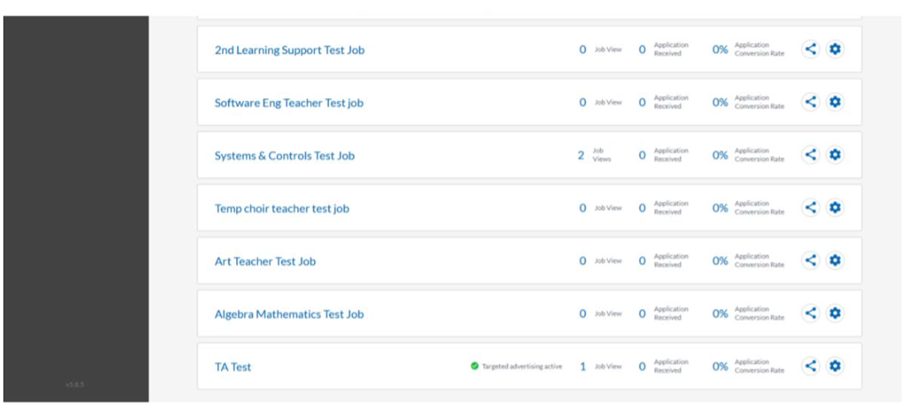 Staff Management targeted advertising ticked